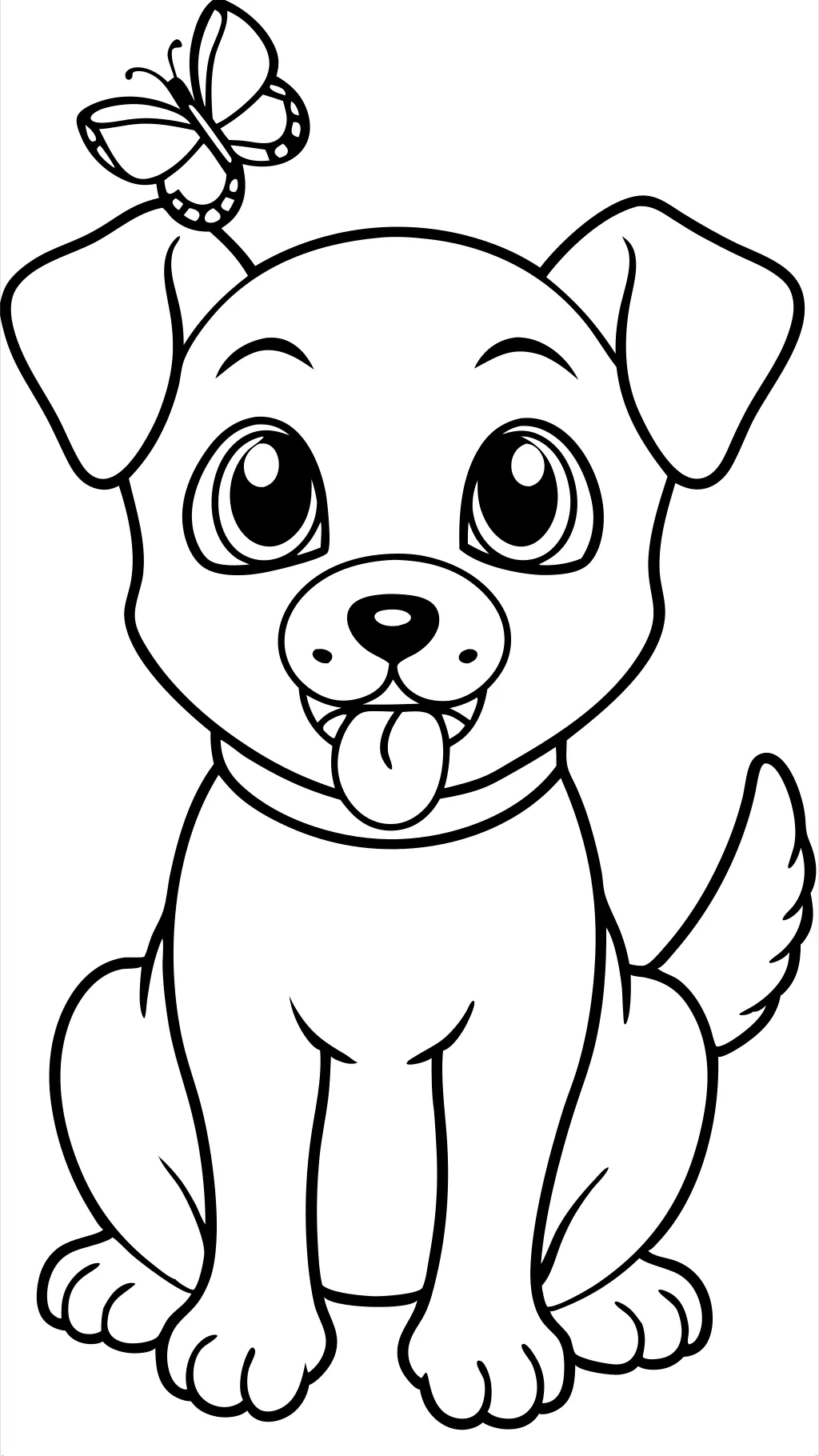 coloring page puppy